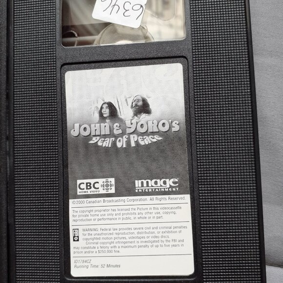 John and Yoko's Year of Peace VHS 2000 John Lennon and Yoko Ono The Beatles - Picture 7 of 8